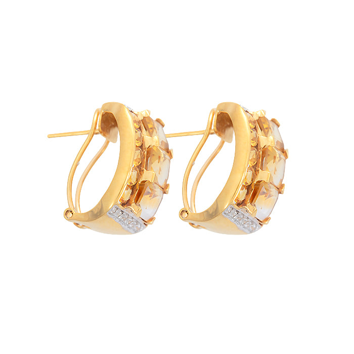 Splendor Topaz earrings in yellow gold