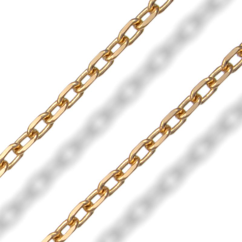 Chain 1.5mm FORCED Solid 50cms Yellow Gold 18K