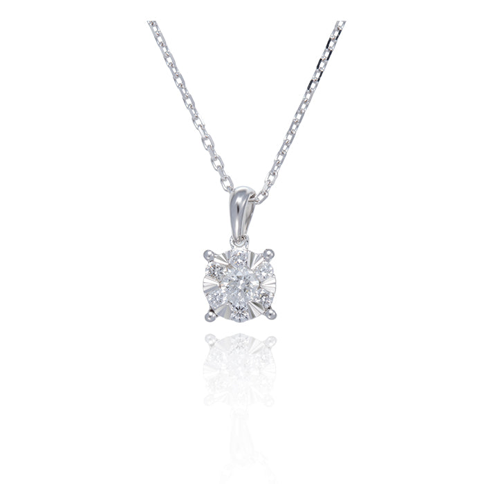 Brisa de Luz Colgante Oro Blanco y Diamantes