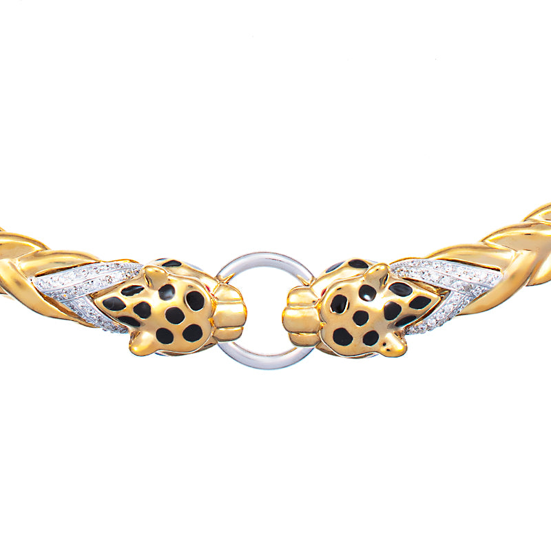Collar PANTERA en Oro Amarillo 18K