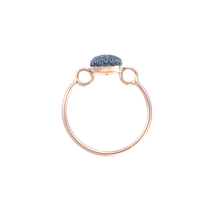 Anillo PESAVENTO Oro Rosa Polvo Diamante Azul