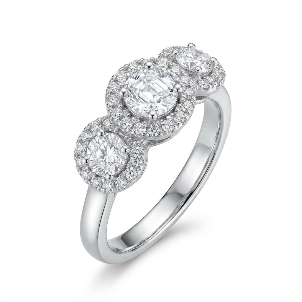 ANILLO EN ORO BLANCO CON BRILLANTES