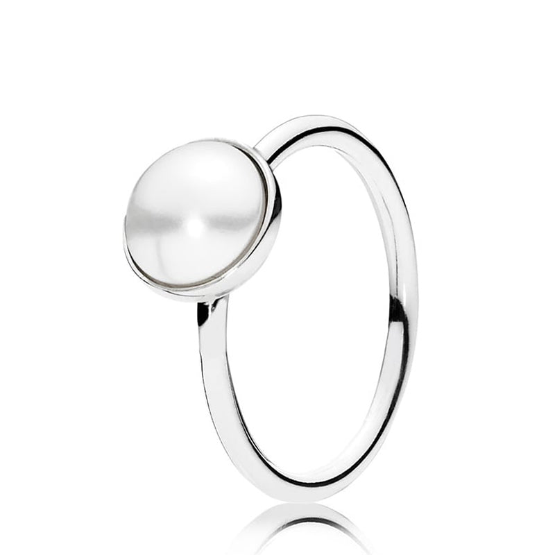 Luminous Drop Ring with Pearl - Pandora-191010WCP