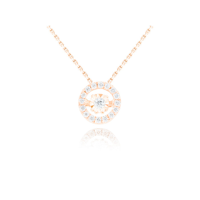 Colgante de Oro Rosa 18k con Diamantes