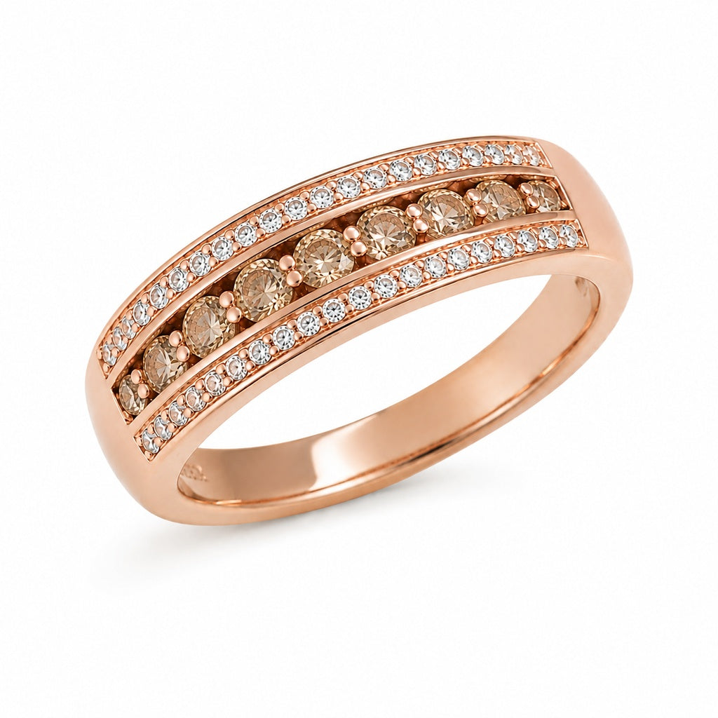 SORTIJA ORO ROSA 18KT CON DIAMANTES