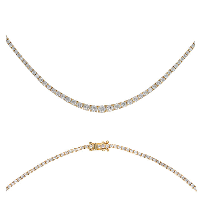 Riviere Étoilée Diamonds Necklace 18k Yellow Gold
