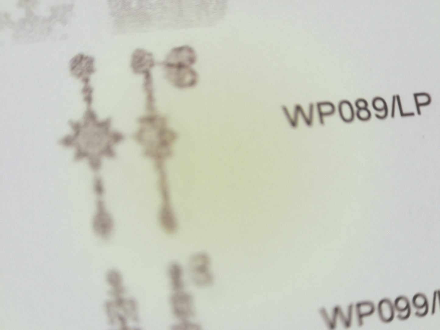 'Bruna' Silver Earrings with White Zircons