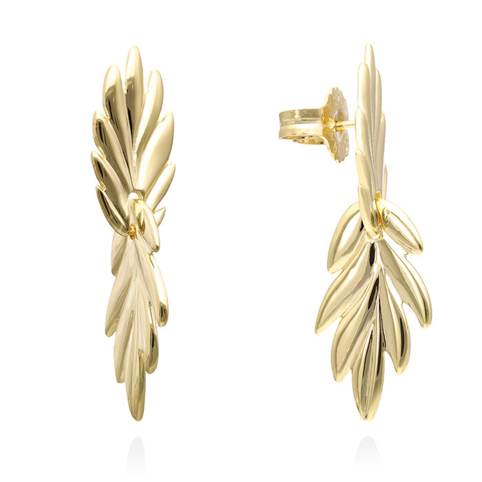 PALMA earrings in golden silver