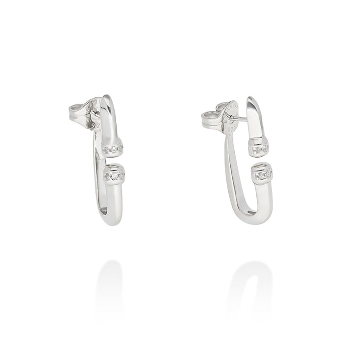 Pendientes Link maxi en plata Marina Garcia