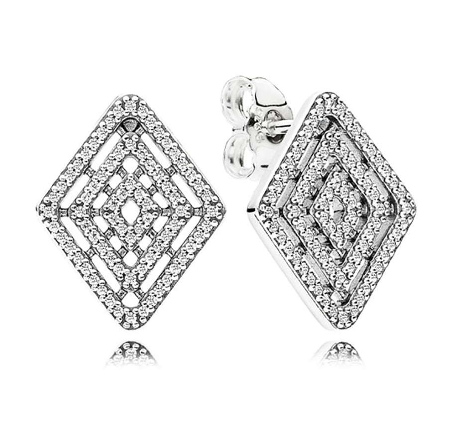 Pendientes Pandora Líneas Geométricas en Plata