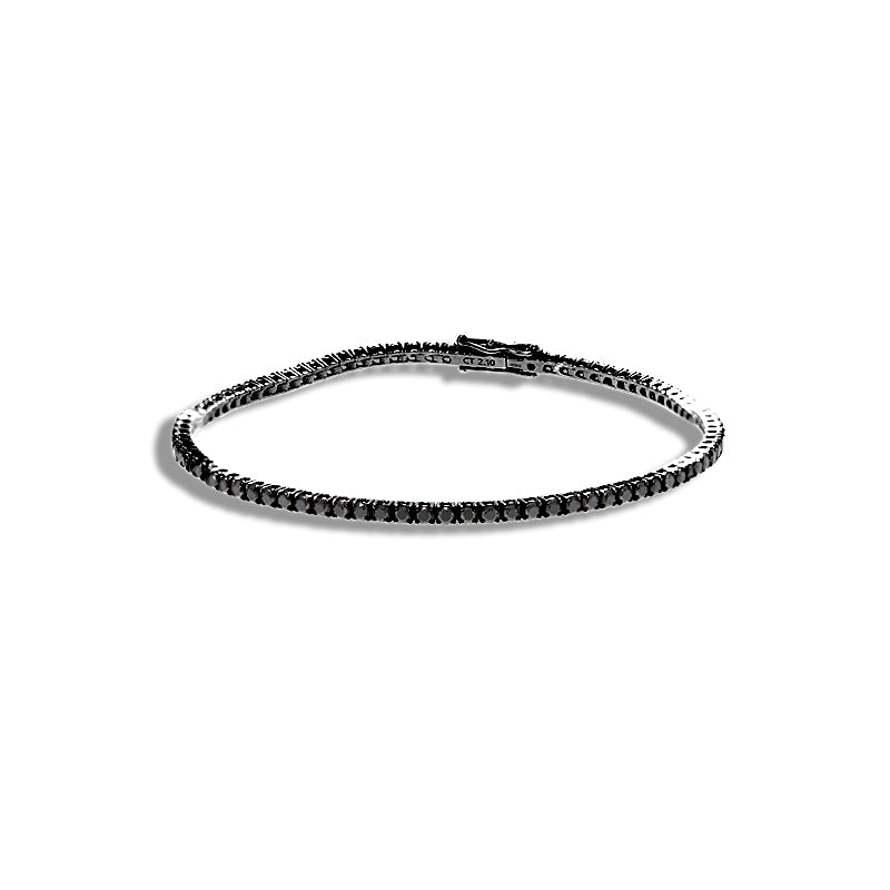 Riviere Black Diamond Bracelet in 18K Gold