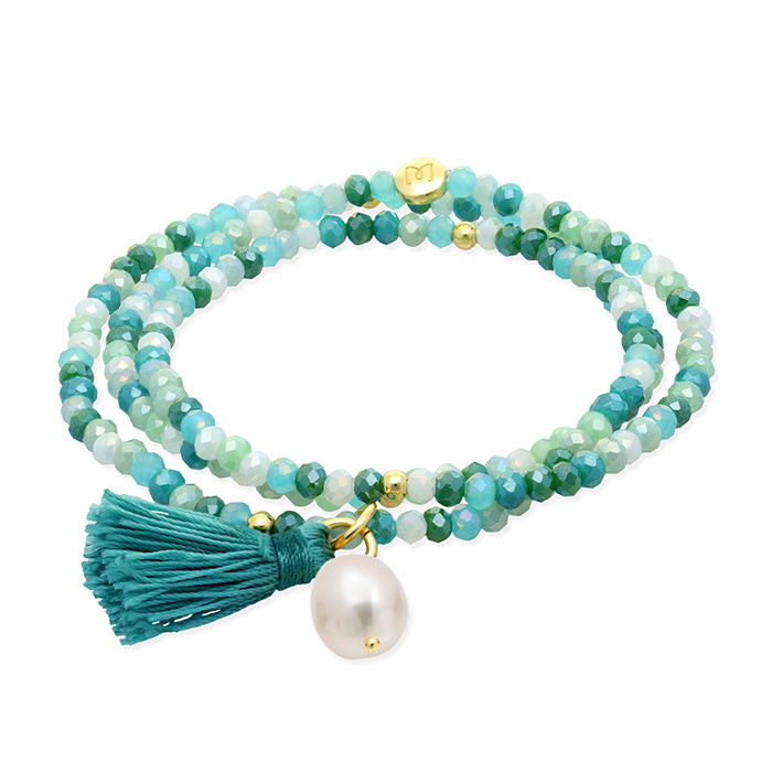 Pulsera Zen MENTA con Perla Marina Garcia