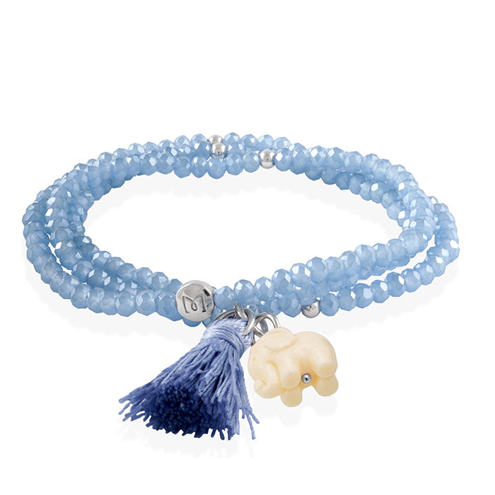ZEN BLUE bracelet with elephant-Marina Garcia