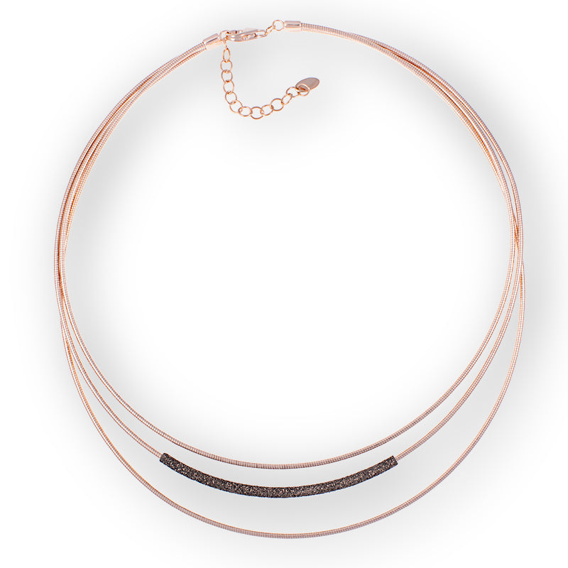 Special DNA Necklace Powder Pink Brown WDNAG291