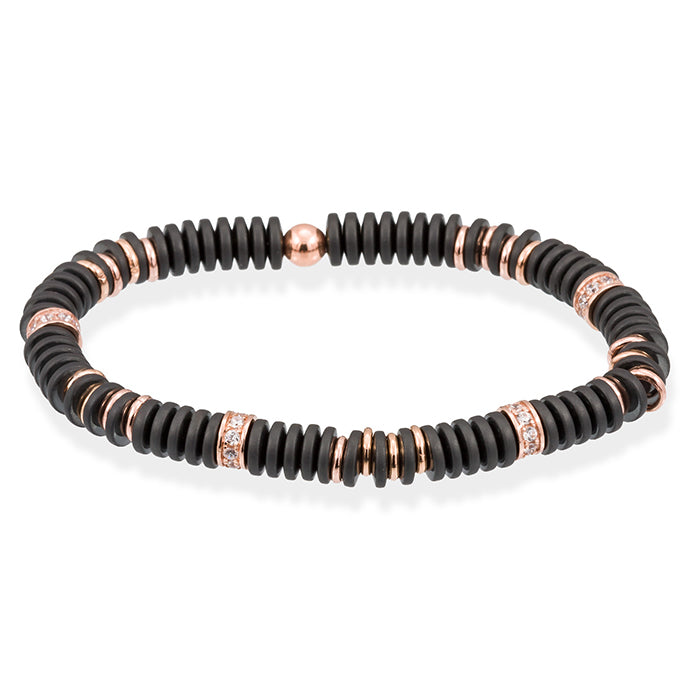 Pulsera MATT Gris en plata rosa Marina Garcia