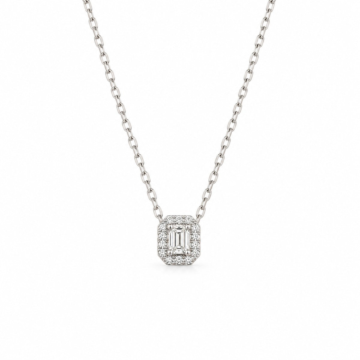 COLGANNTE ORO BLANCO CON DIAMANTES