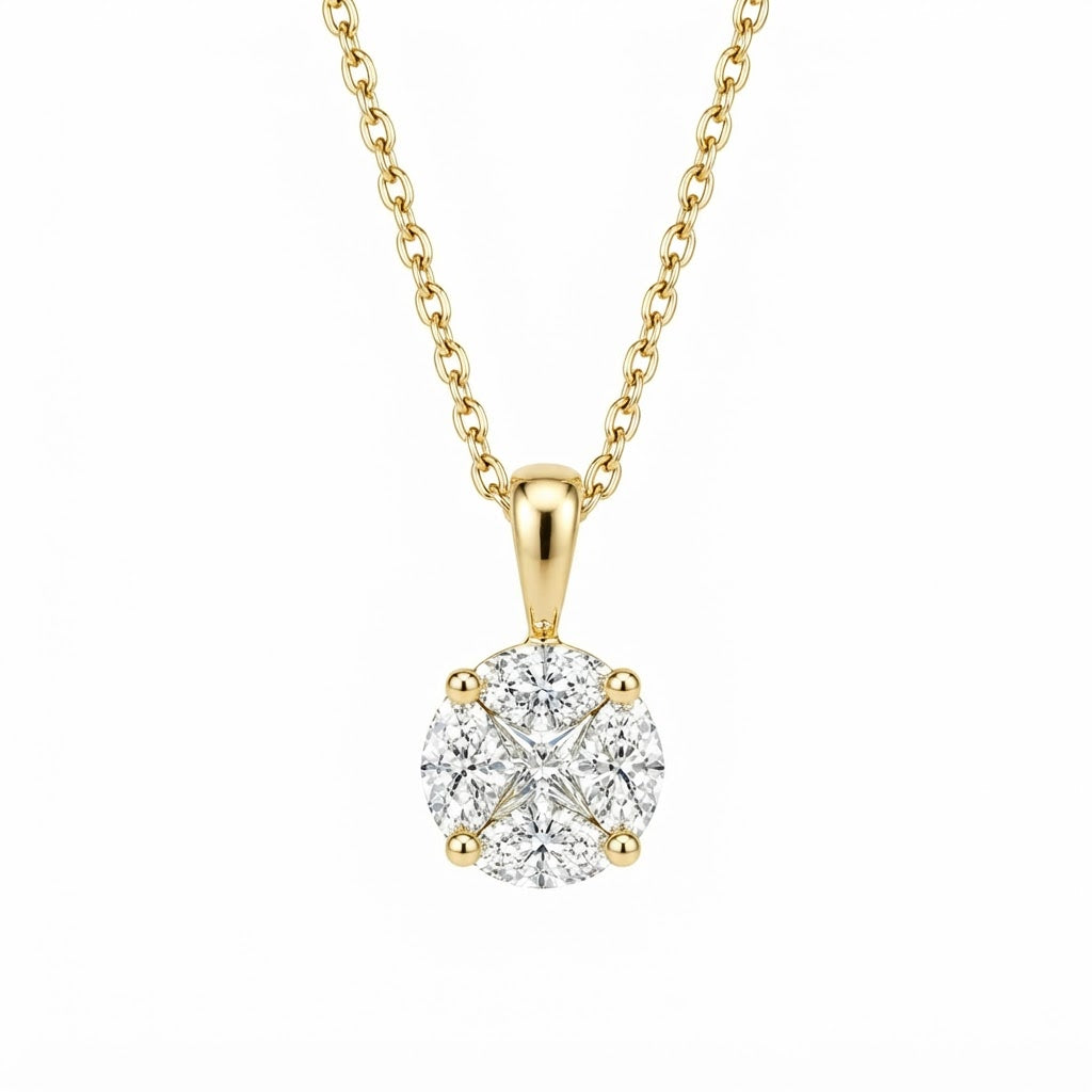 COLGANTE ORO AMARILLO 18KT ANORA CON DIAMANTES