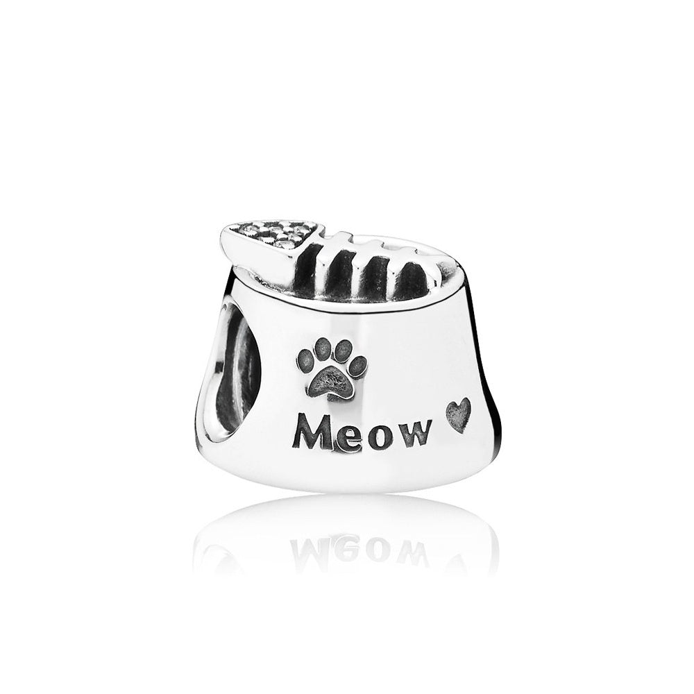 Pandora Cat Bowl Charm 791716CZ