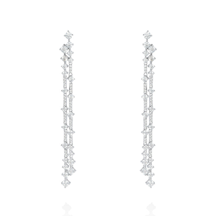 Pendientes CLAUDIA en plata con Circonita