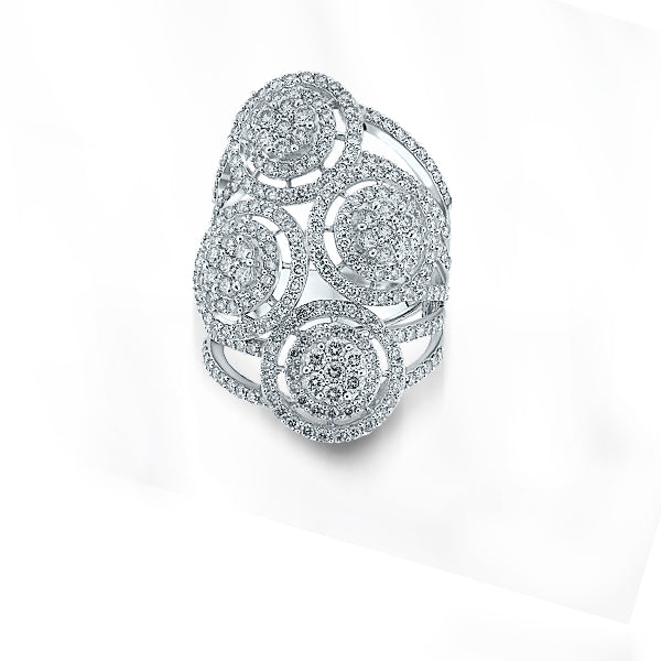 18k White Gold Diamond Cocktail Ring