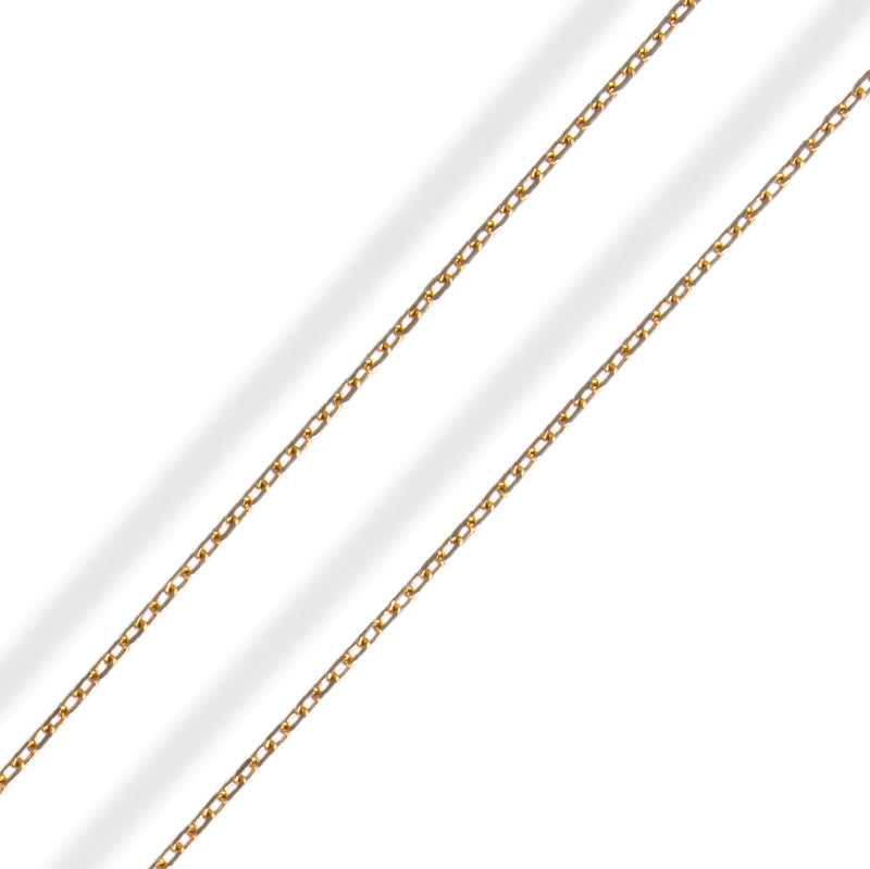 Cadena Oro Amarillo 18K Eslabón Forzado Fina 40cms