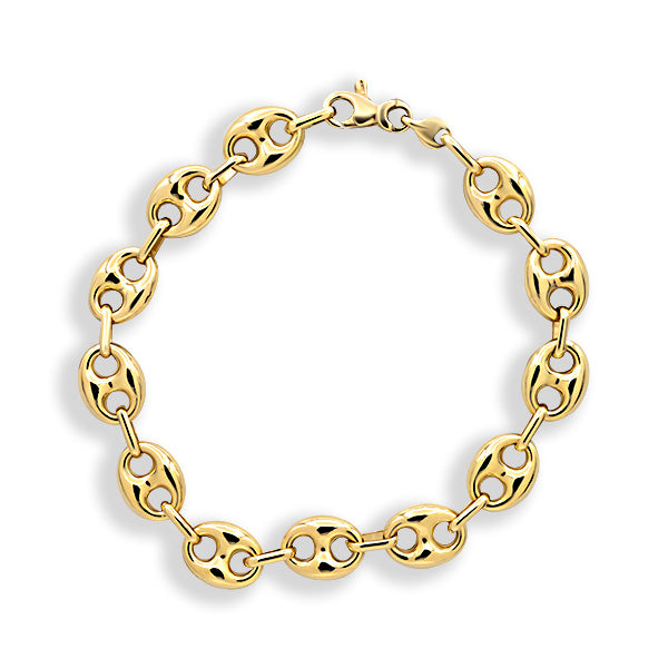 Medium 18K gold skull bracelet