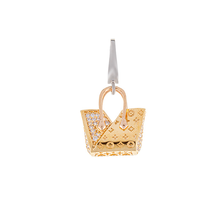LV Handbag Pendant in 18K Yellow Gold