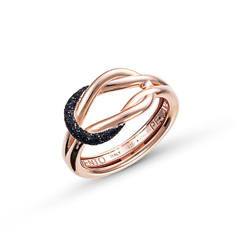 Bow Ring POLVERE DI SOGNI Pink Black WPLVA2107