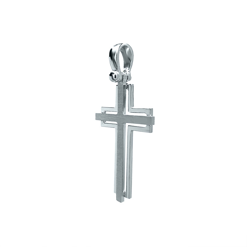 Cruz Oro Blanco18kt Diseño Calado