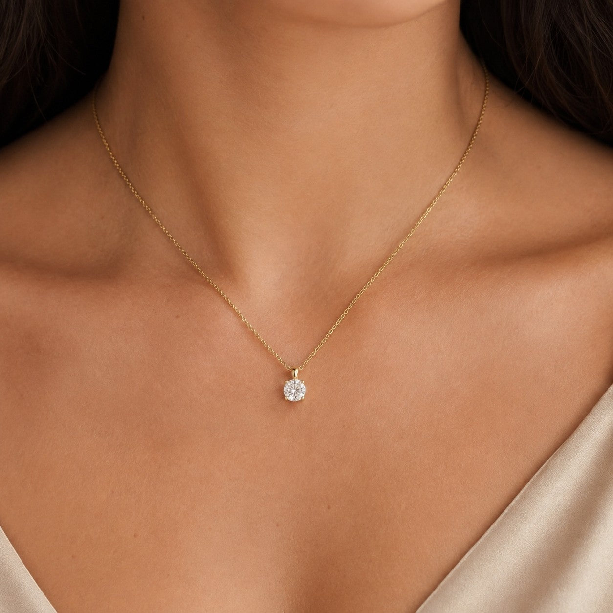 COLGANTE ORO AMARILLO CON DIAMANTE0.25CT