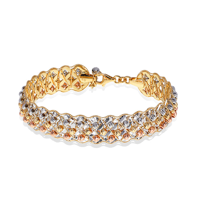 18k Tricolor Gold Estefanía Bracelet