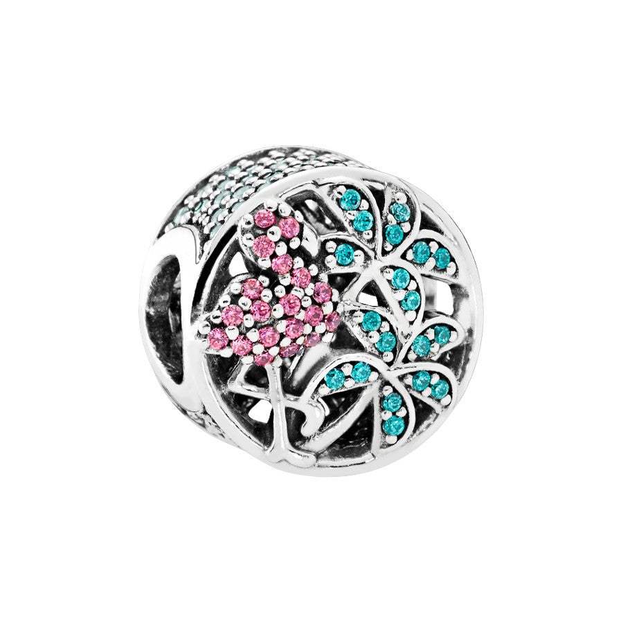 Abalorio Pandora Flamenco Tropical con Circonitas