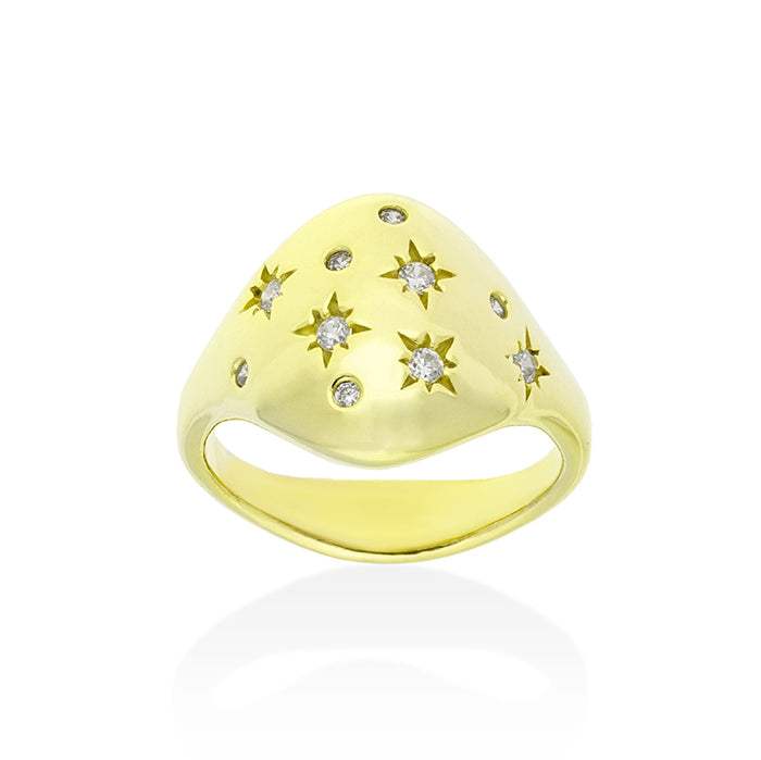 Anillo Chiquita en plata dorada-Marina Garcia