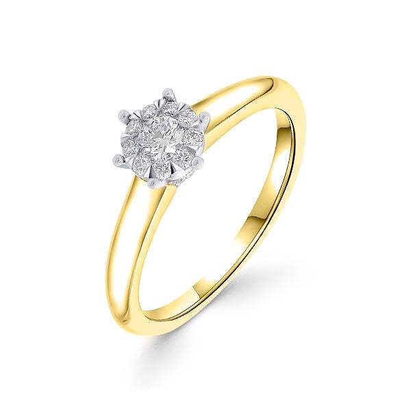 Anillo Solitario Ilusion MARBELLA Diamantes