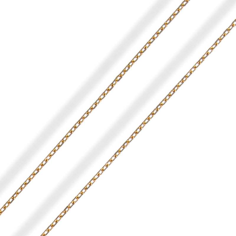 Cadena Oro Amarillo 18K Eslabón Forzado Fina 40cms