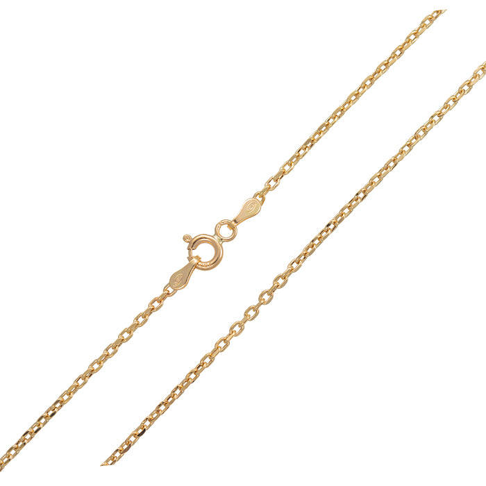 Cadena oro amarillo 18k forzada hueco 50 cm