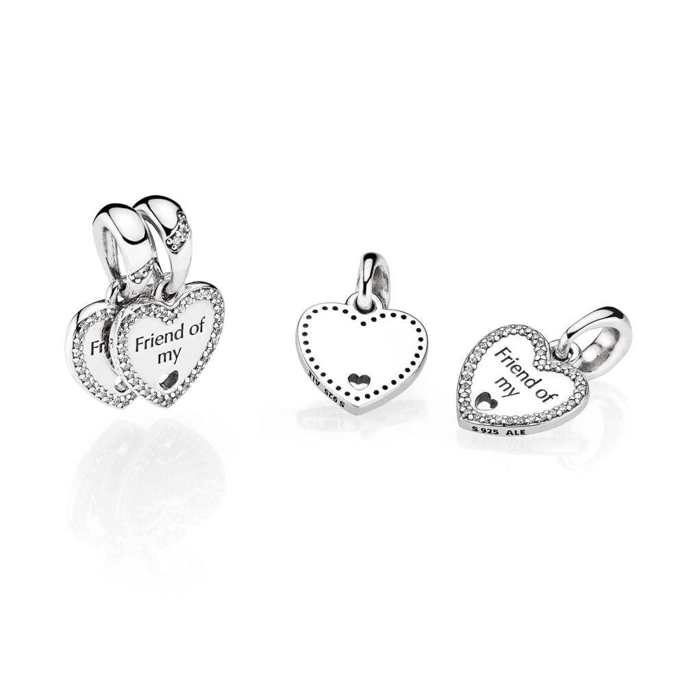 Charm Pandora Corazón de la Amistad en Plata