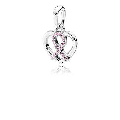 Charm Pandora Rosa Lazo Corazón Colgante 390390PCZ