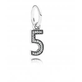 Charm Plata Pandora Colgante Número 5 - 791343CZ