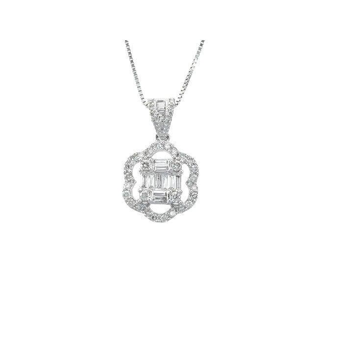 Colgante Aurora Luxe Oro Blanco 18K con Diamantes