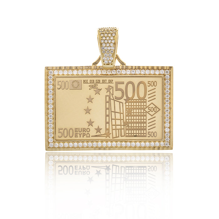 Colgante Billete 500 Euros en Oro 18K