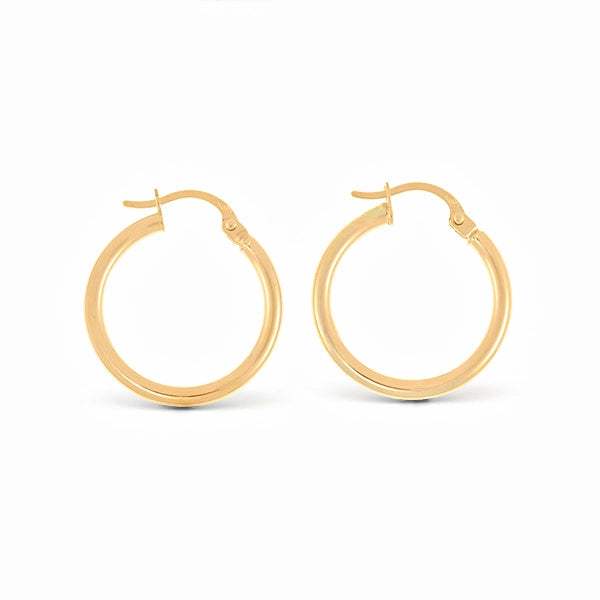 Criollas Oro Amarillo 18K - Aros Lisos