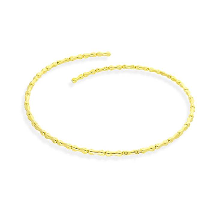 Gargantilla Flow en plata dorada-Marina Garcia