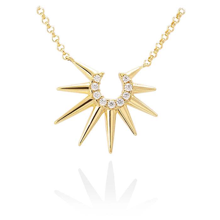 Gargantilla LYRA en plata dorada-Marina Garcia