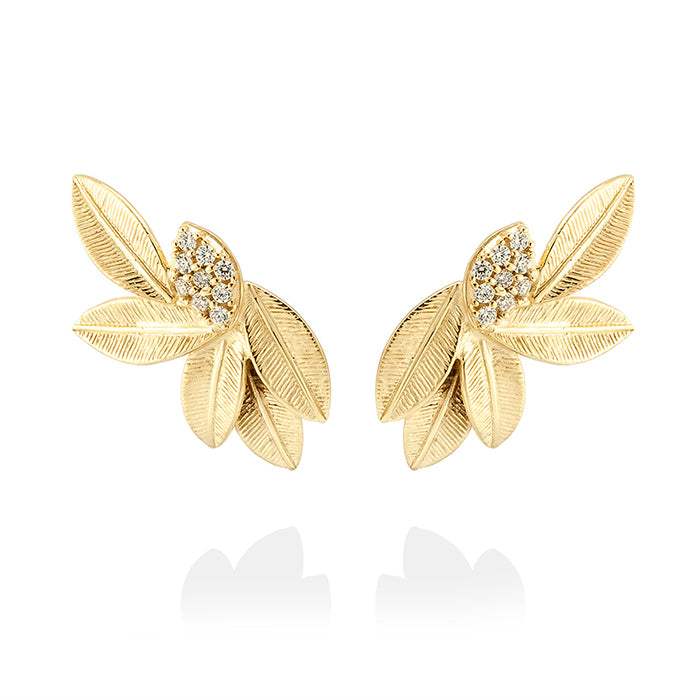 Pendientes BOJ en plata dorada-Marina Garcia