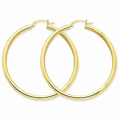 Pendientes De Aros 45mm en Oro Amarillo 18K