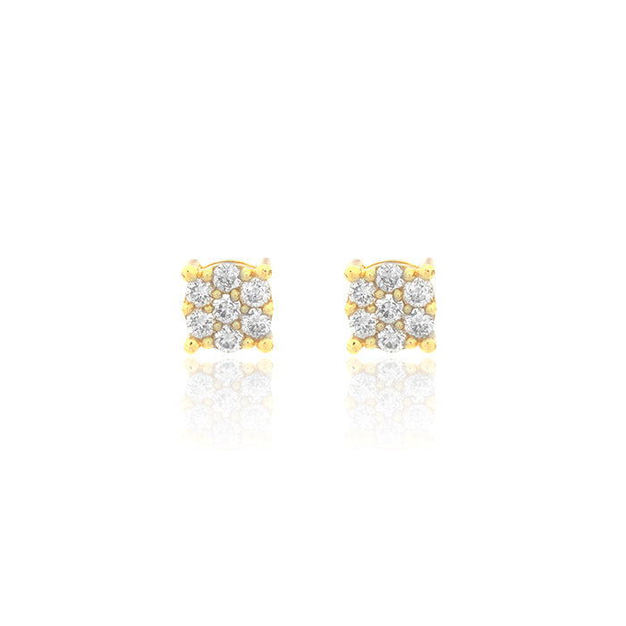 Pendientes Destello Eterno-Oro Amarillo y Diamante