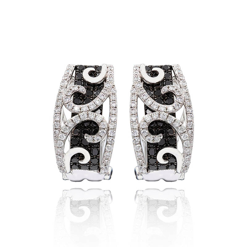 Pendientes SAMANTHA -Diamantes Negro y Blanco