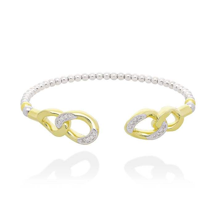 Pulsera_Link_abierta_en_plata_dorada_marina_garcia online