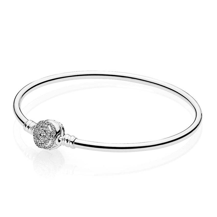 Pulsera Rígida Cierre Rosa 590748CZ-21 Pandora